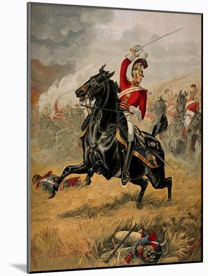 Charge of the 1st Life Guards at Waterloo, 18 June 1815, C.1890-Henry A. Payne-Mounted Giclee Print