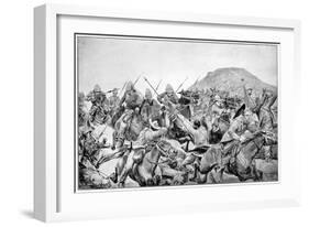 Charge of the 5th Lancers at Elandslaagte, 2nd Boer War, 21 November 1899-Richard Caton Woodville II-Framed Giclee Print