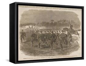 Charge of the First Massachusetts Regiment on a Rebel Rifle Pit Near Yorktown-Winslow Homer-Framed Stretched Canvas