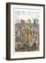 Charge of the French Knights at the Battle of Azincourt (25 October 1415), (Illustration)-Giuseppe Rava-Framed Giclee Print