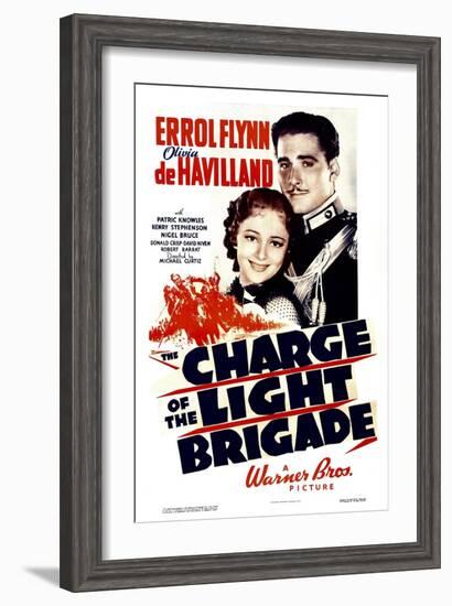 Charge of the Light Brigade, Olivia De Havilland, Errol Flynn, 1936-null-Framed Art Print