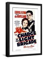Charge of the Light Brigade, Olivia De Havilland, Errol Flynn, 1936-null-Framed Art Print