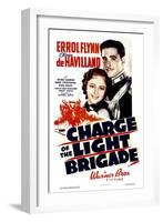 Charge of the Light Brigade, Olivia De Havilland, Errol Flynn, 1936-null-Framed Art Print