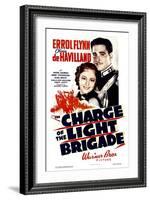 Charge of the Light Brigade, Olivia De Havilland, Errol Flynn, 1936-null-Framed Art Print