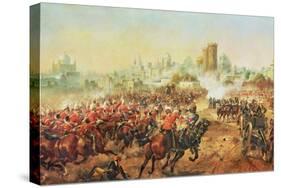 Charge of the Queens Bays Against the Mutineers at Lucknow, 6th March 1858-Henry A. Payne-Stretched Canvas