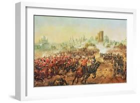 Charge of the Queens Bays Against the Mutineers at Lucknow, 6th March 1858-Henry A. Payne-Framed Giclee Print