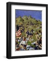 Charge of the Rough Riders at San Juan Hill in 1898, C. 1900-Vasili Vasilyevich Vereshchagin-Framed Giclee Print