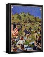Charge of the Rough Riders At San Juan Hill in 1898-null-Framed Stretched Canvas