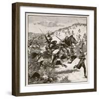 Charge of the Scots at Homildon Hill, Illustration from 'Cassell's Illustrated History of England'-English School-Framed Giclee Print