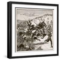 Charge of the Scots at Homildon Hill, Illustration from 'Cassell's Illustrated History of England'-English School-Framed Giclee Print