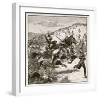 Charge of the Scots at Homildon Hill, Illustration from 'Cassell's Illustrated History of England'-English School-Framed Giclee Print