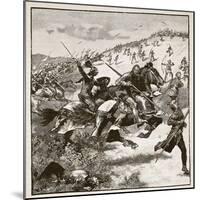 Charge of the Scots at Homildon Hill, Illustration from 'Cassell's Illustrated History of England'-English School-Mounted Giclee Print