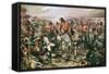 Charge of the Scots Greys at Waterloo-Richard Caton Woodville-Framed Stretched Canvas