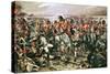 Charge of the Scots Greys at Waterloo-Richard Caton Woodville-Stretched Canvas
