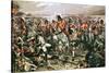 Charge of the Scots Greys at Waterloo-Richard Caton Woodville-Stretched Canvas