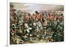 Charge of the Scots Greys at Waterloo-Richard Caton Woodville-Framed Giclee Print