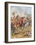 Charge of the Third Dragoons from 'Glorious Battles of English History' by Major C.H. Wylly, 1920S-Henry A. Payne-Framed Giclee Print