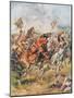 Charge of the Third Dragoons from 'Glorious Battles of English History' by Major C.H. Wylly, 1920S-Henry A. Payne-Mounted Giclee Print