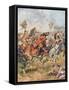 Charge of the Third Dragoons from 'Glorious Battles of English History' by Major C.H. Wylly, 1920S-Henry A. Payne-Framed Stretched Canvas