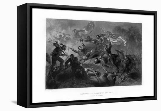 Charge of the Zouaves, Capture of Roanoke Island, North Carolina, 1862-1867-JJ Crew-Framed Stretched Canvas