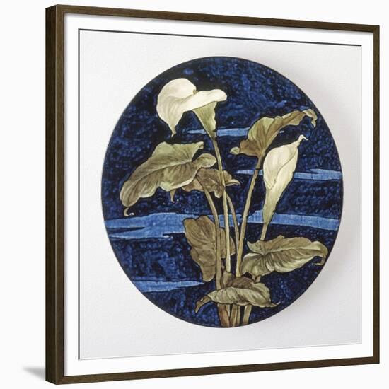 Charger - Calla Lily Pattern-Unknown 19th Century American Artisan-Framed Art Print