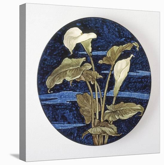 Charger - Calla Lily Pattern-Unknown 19th Century American Artisan-Stretched Canvas
