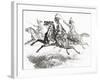 Charging Hussars or Hussards, from 'L'Univers Illustré', 1866-null-Framed Giclee Print