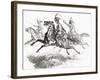 Charging Hussars or Hussards, from 'L'Univers Illustré', 1866-null-Framed Giclee Print