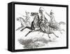 Charging Hussars or Hussards, from 'L'Univers Illustré', 1866-null-Framed Stretched Canvas