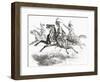 Charging Hussars or Hussards, from 'L'Univers Illustré', 1866-null-Framed Giclee Print