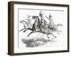 Charging Hussars or Hussards, from 'L'Univers Illustré', 1866-null-Framed Giclee Print