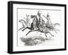 Charging Hussars or Hussards, from 'L'Univers Illustré', 1866-null-Framed Giclee Print