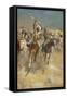 Charging Indians on Horseback-Derek Charles Eyles-Framed Stretched Canvas