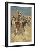 Charging Indians on Horseback-Derek Charles Eyles-Framed Giclee Print