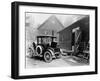 Charging the Battery of a Detroit Electric-null-Framed Photographic Print