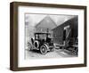 Charging the Battery of a Detroit Electric-null-Framed Photographic Print