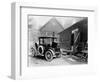 Charging the Battery of a Detroit Electric-null-Framed Photographic Print