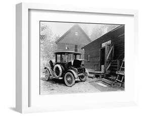 Charging the Battery of a Detroit Electric-null-Framed Photographic Print