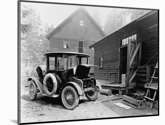 Charging the Battery of a Detroit Electric-null-Mounted Photographic Print