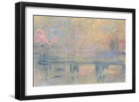 Charing Cross Bridge, C.1900-Claude Monet-Framed Giclee Print