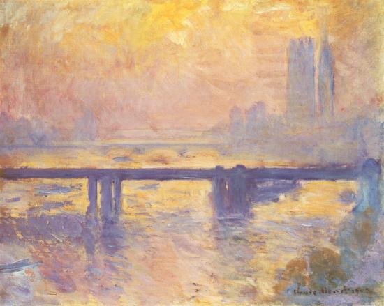 Charing Cross Bridge, c.1905-Claude Monet-Framed Textured Art