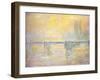 Charing Cross Bridge, Fog; Charing Cross Bridge, Brouillard, 1902-Claude Monet-Framed Giclee Print