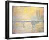 Charing Cross Bridge, Fog; Charing Cross Bridge, Brouillard, 1902-Claude Monet-Framed Giclee Print