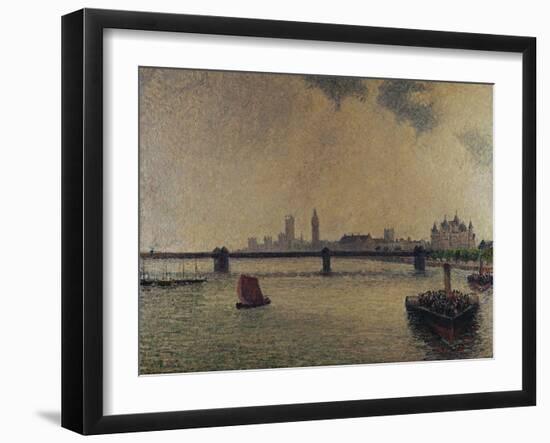 Charing Cross Bridge, London; Le Pont De Charing Cross, Londres-Camille Pissarro-Framed Giclee Print