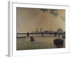 Charing Cross Bridge, London; Le Pont De Charing Cross, Londres-Camille Pissarro-Framed Giclee Print