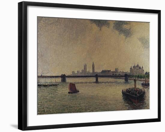 Charing Cross Bridge, London; Le Pont De Charing Cross, Londres-Camille Pissarro-Framed Giclee Print