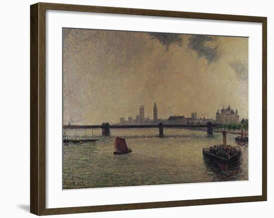 Charing Cross Bridge, London; Le Pont De Charing Cross, Londres-Camille Pissarro-Framed Giclee Print