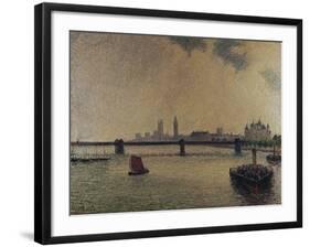 Charing Cross Bridge, London; Le Pont De Charing Cross, Londres-Camille Pissarro-Framed Giclee Print