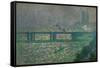 Charing Cross Bridge, London,-Claude Monet-Framed Stretched Canvas