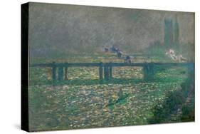 Charing Cross Bridge, London,-Claude Monet-Stretched Canvas